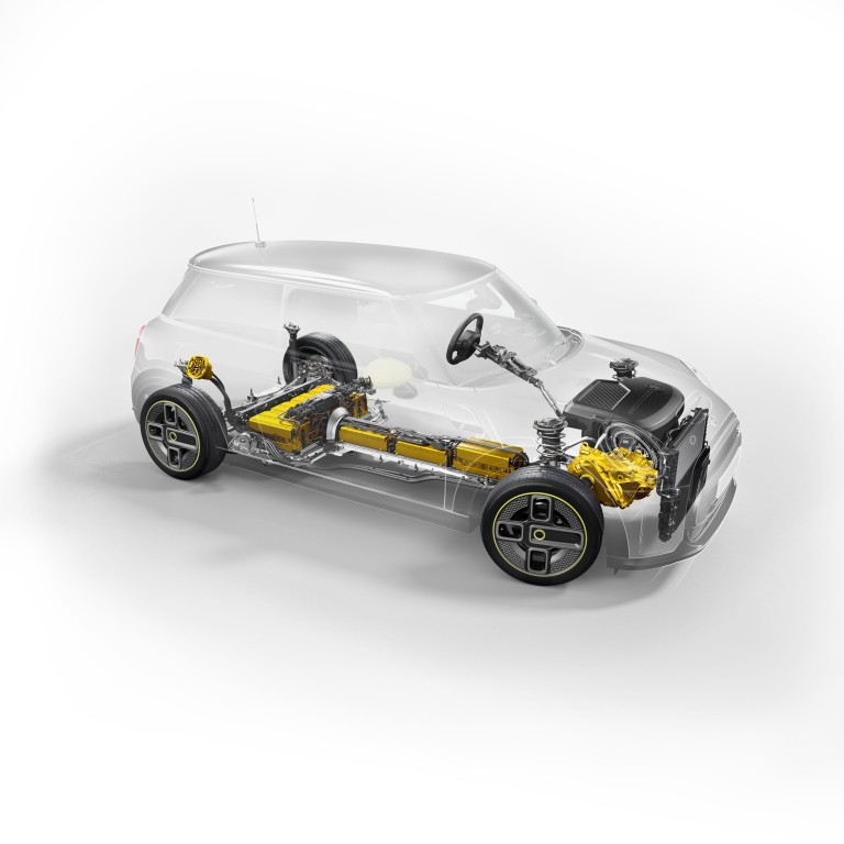 mini електромобилност – двигател – трансмисия и рама