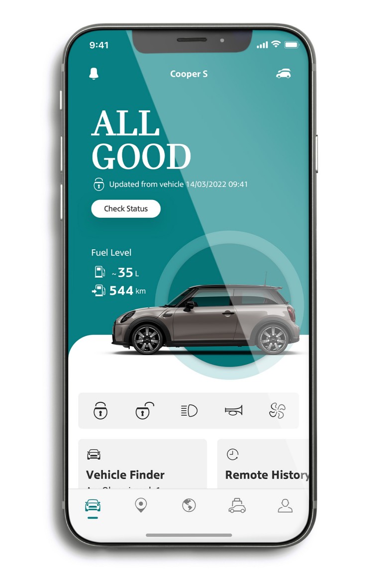 mini connected – mini приложение – раздел автомобил