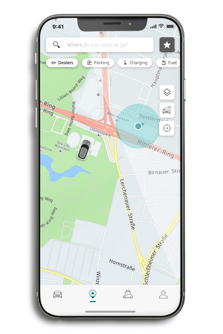 mini connected – mini приложение – map раздел