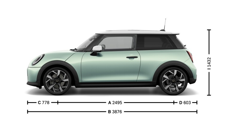 MINI Cooper 3 врати - размери - intro image