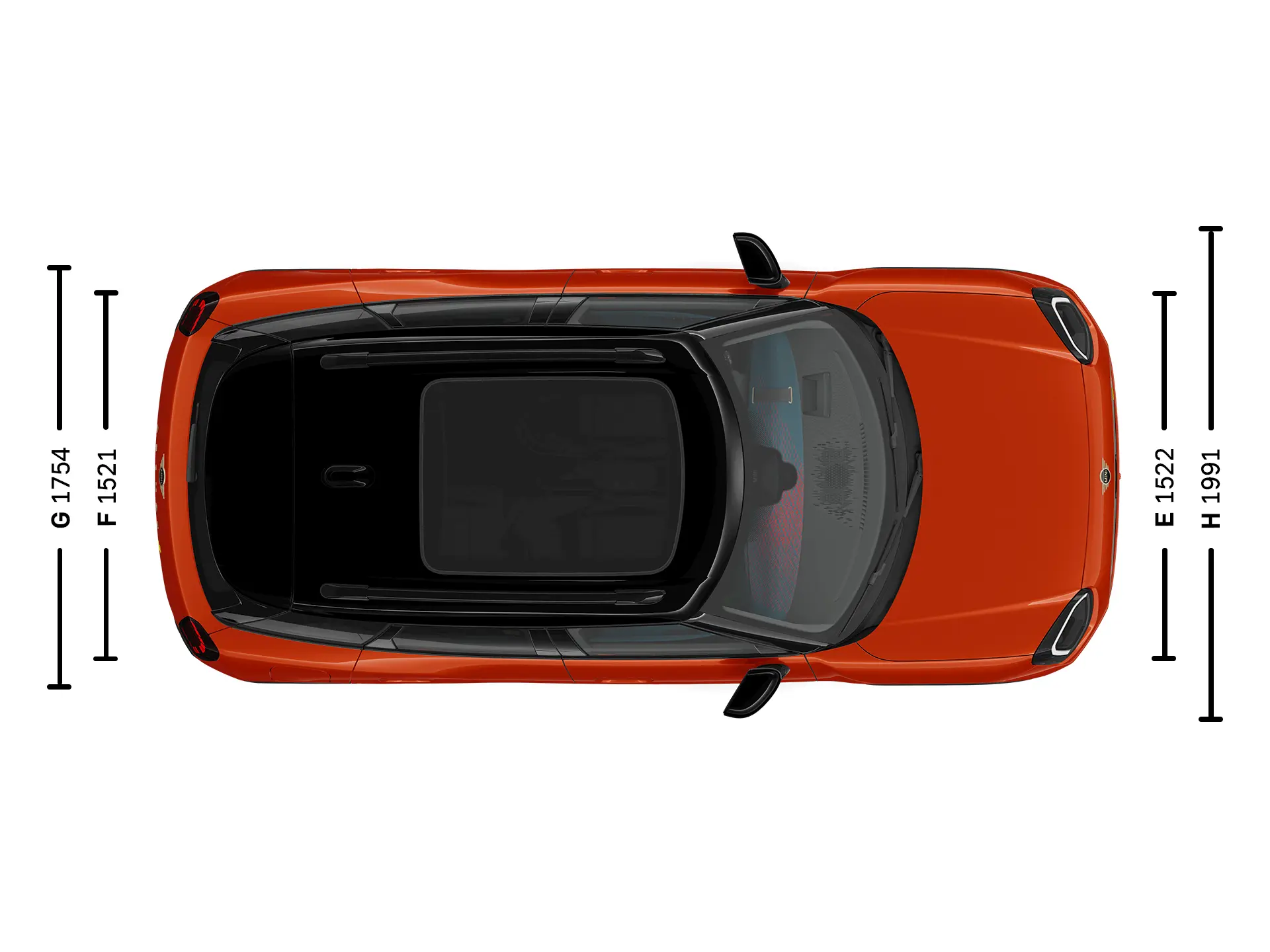 Напълно електрическо MINI Aceman размери нагоре