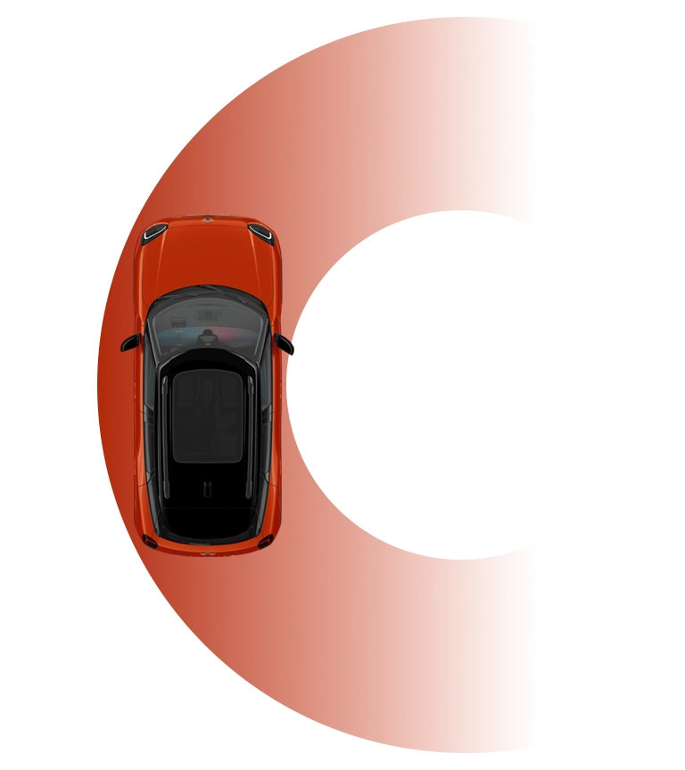 Напълно електрическо MINI Aceman - диаметър на завой