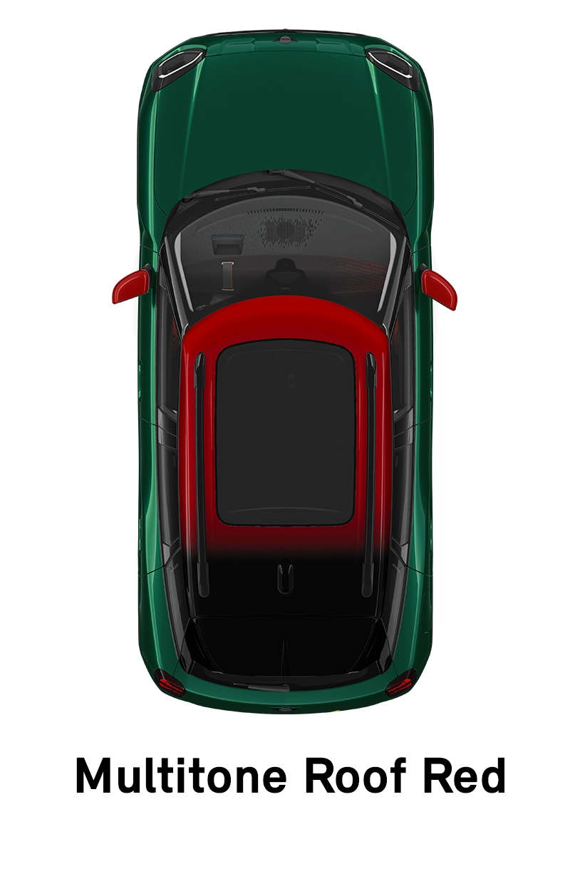  MINI - оборудване - jcw style покрив в червено