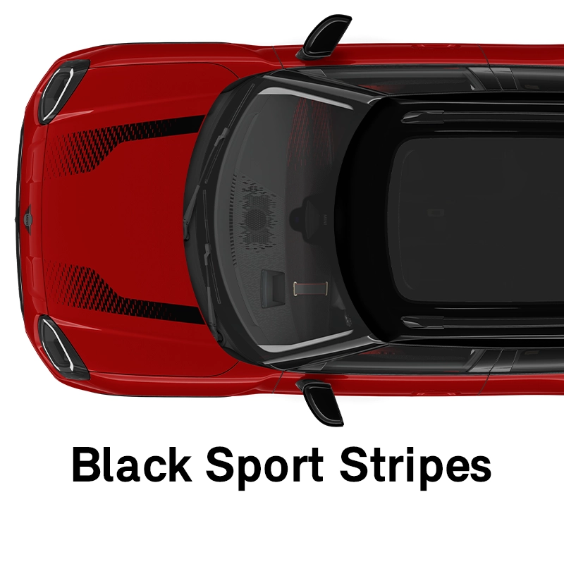  MINI - оборудване - jcw style черни спортни ивици
