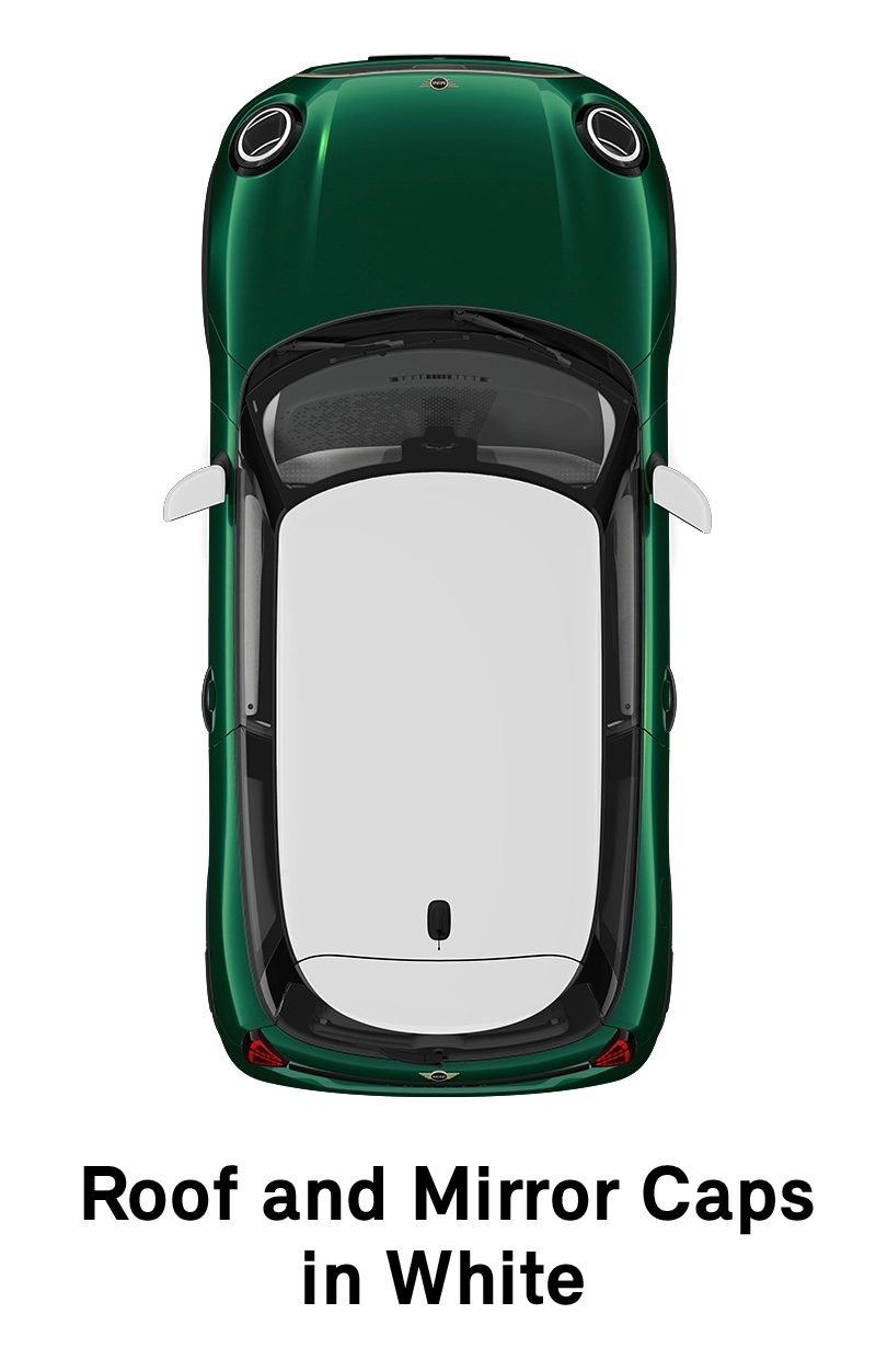  MINI - оборудване - favoured style - покрив и странични огледала в бяло