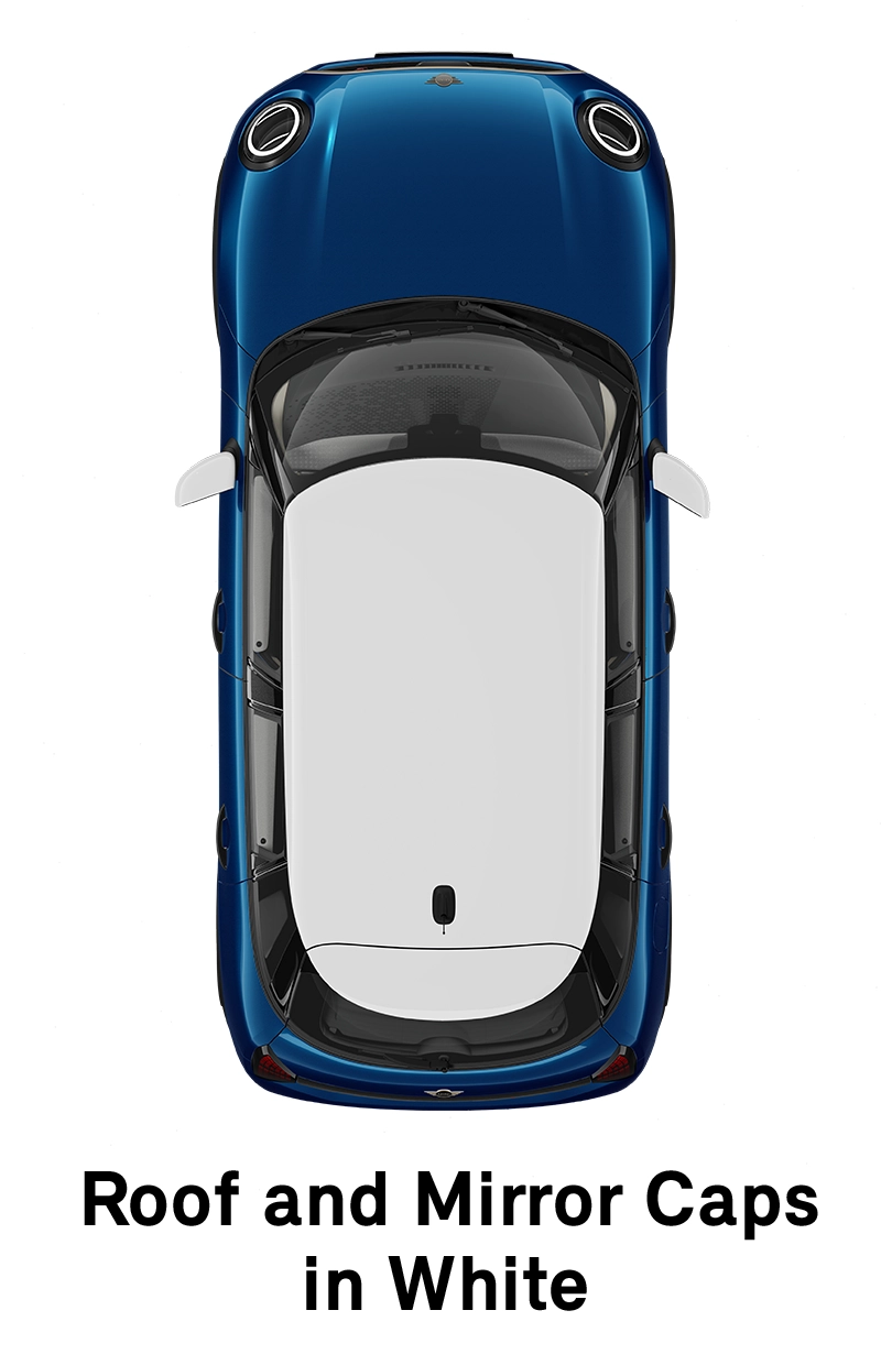  MINI - оборудване -  favoured style - покрив и капачки на огледалата в бяло