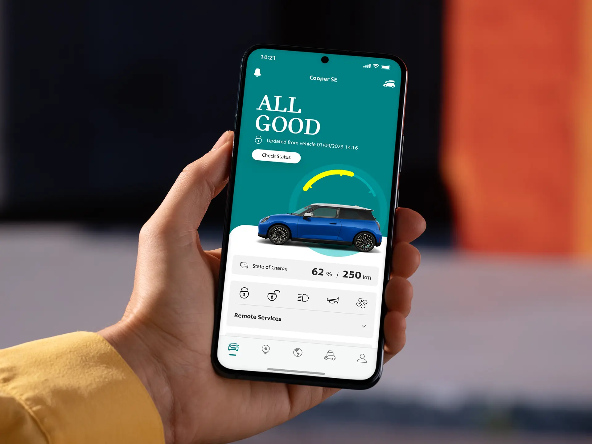 Напълно електрическо MINI Cooper - MINI App
