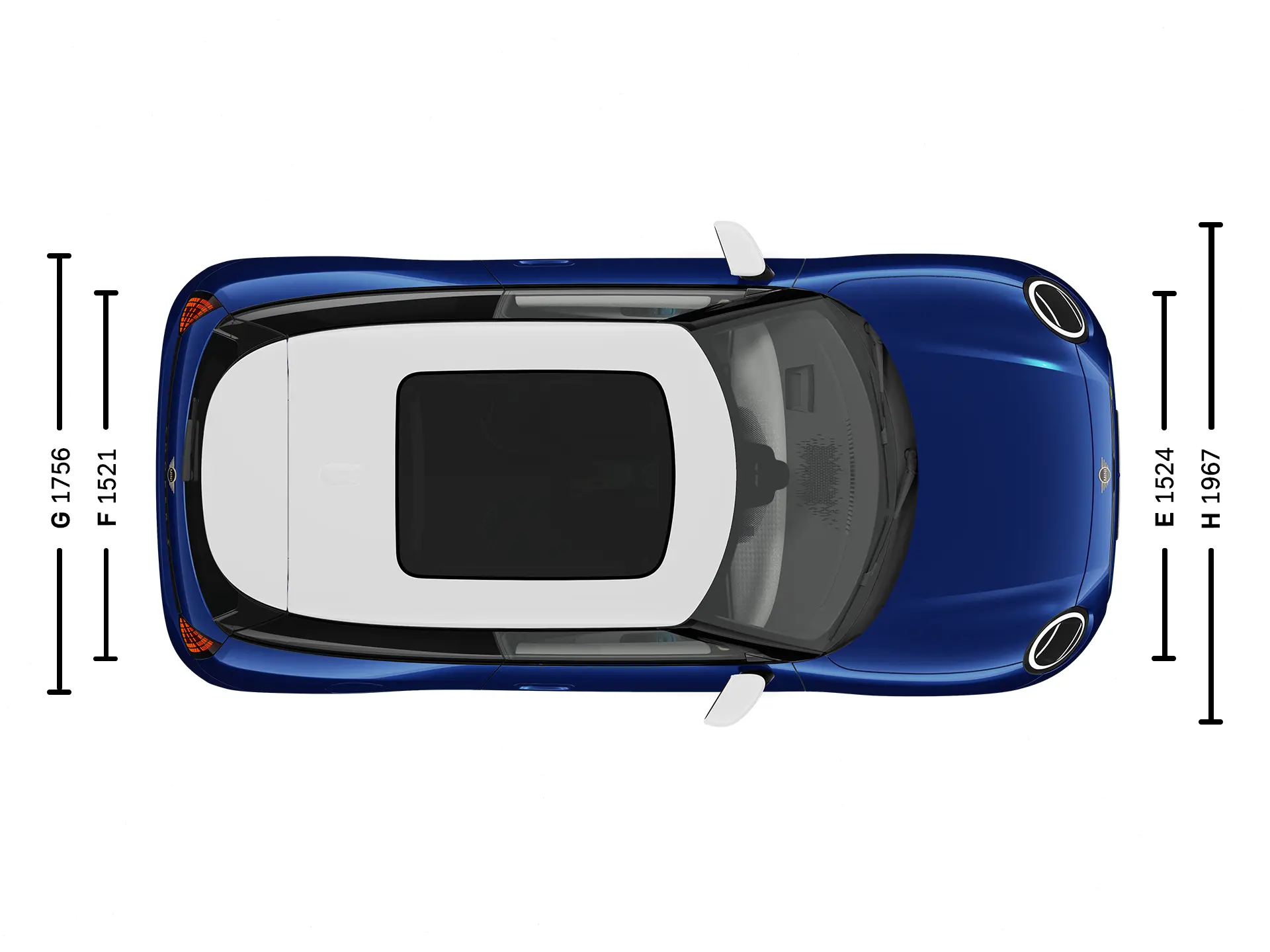 Напълно електрическо MINI Cooper размери нагоре