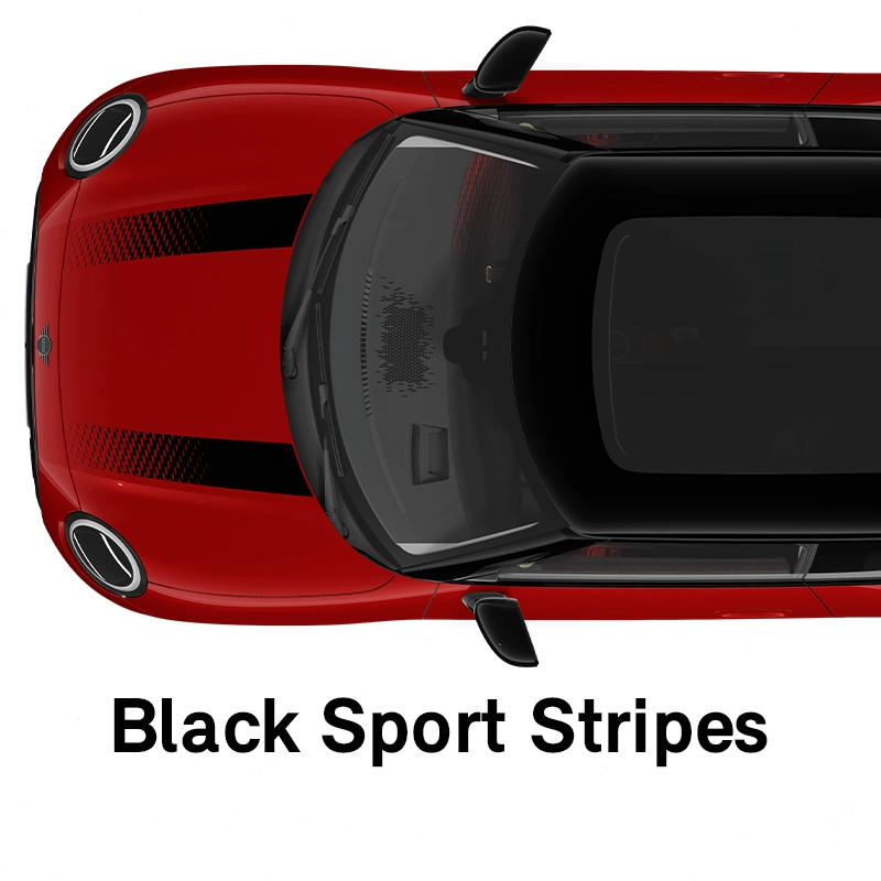  MINI - оборудване - jcw style черни спортни ивици