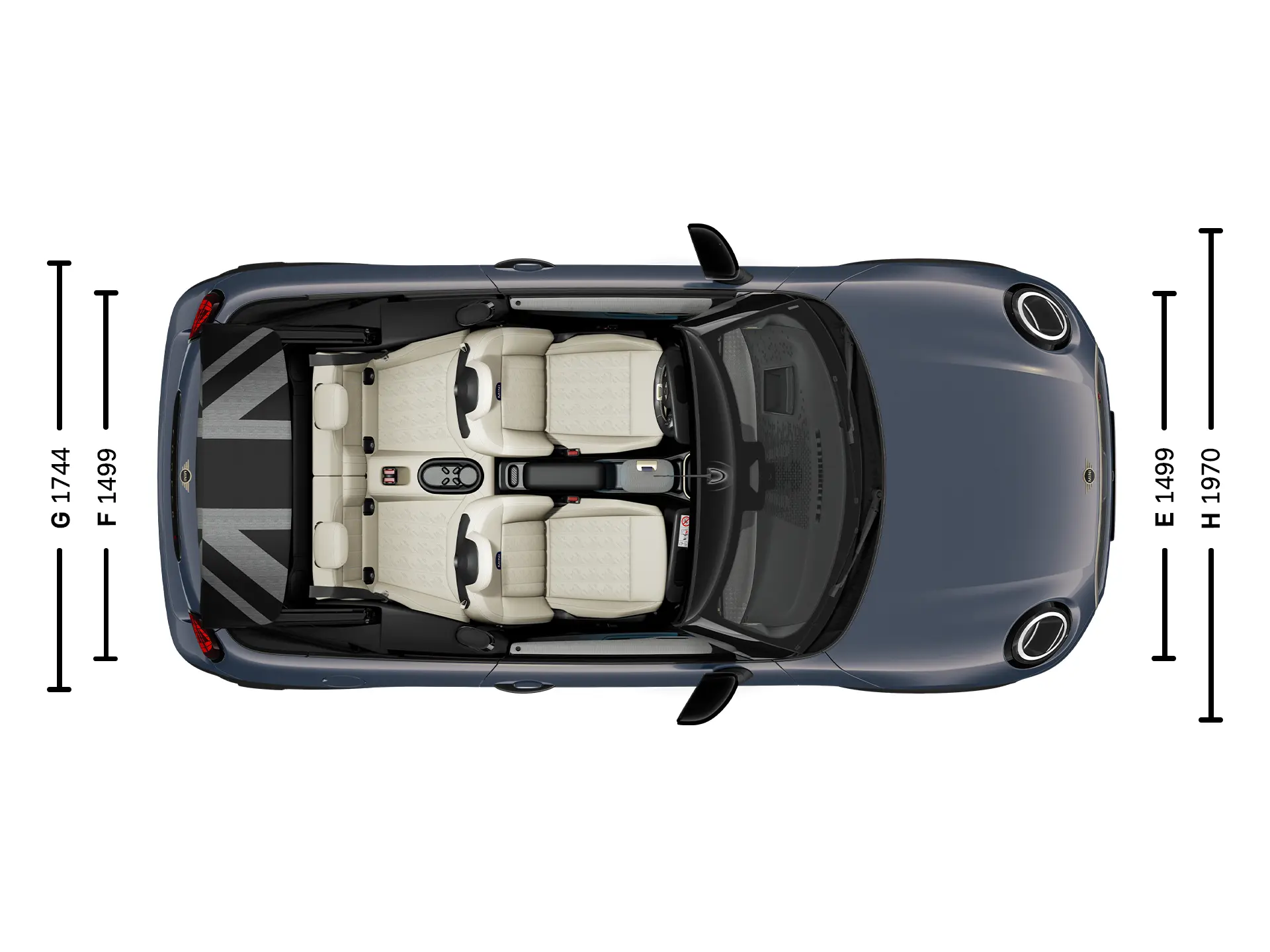 MINI Cooper Cabrio - размери нагоре