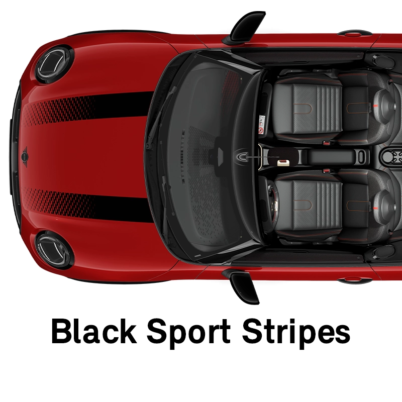  MINI - оборудване - jcw style черни спортни ивици