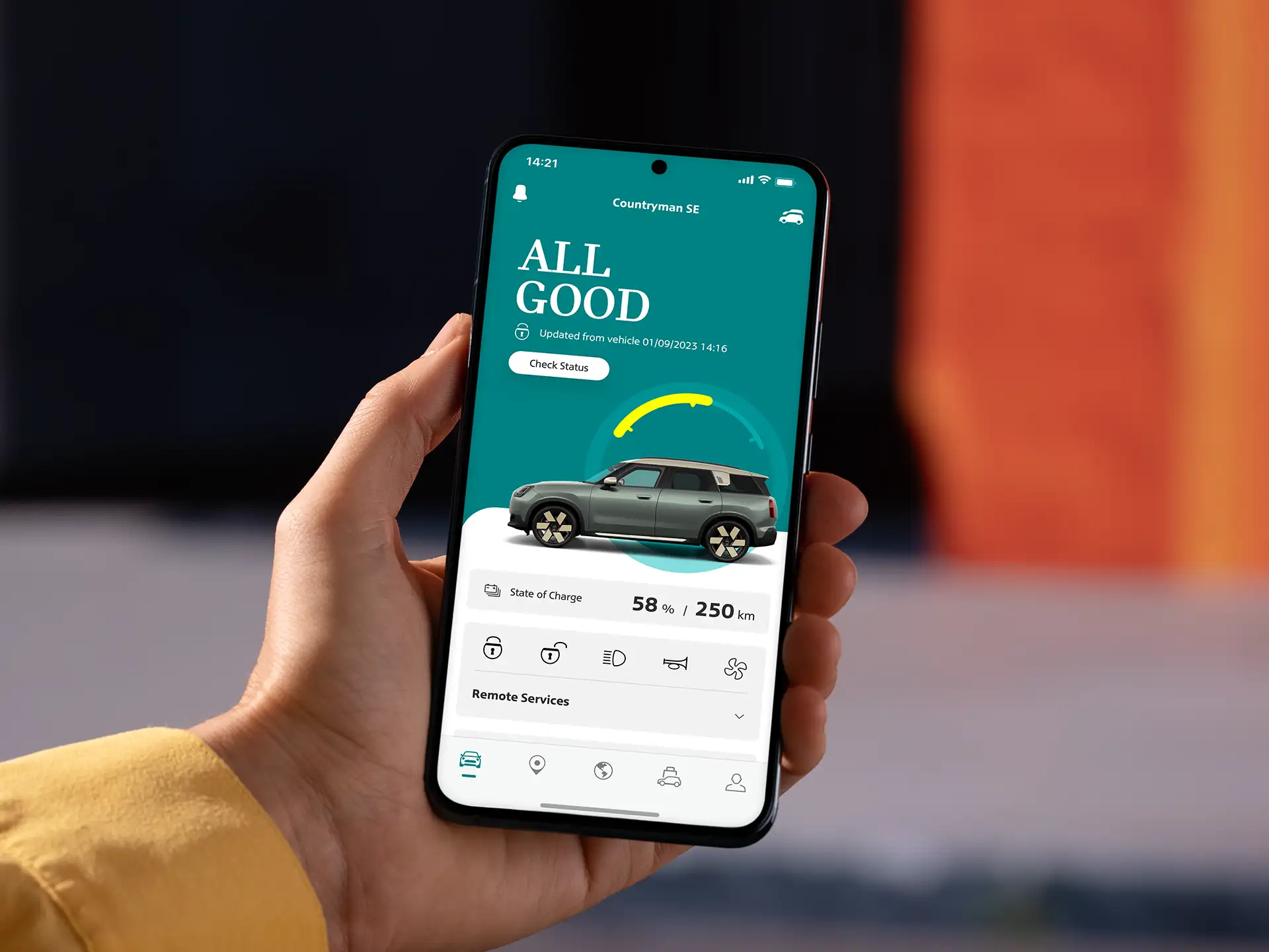 Напълно електрическо MINI Countryman - MINI App