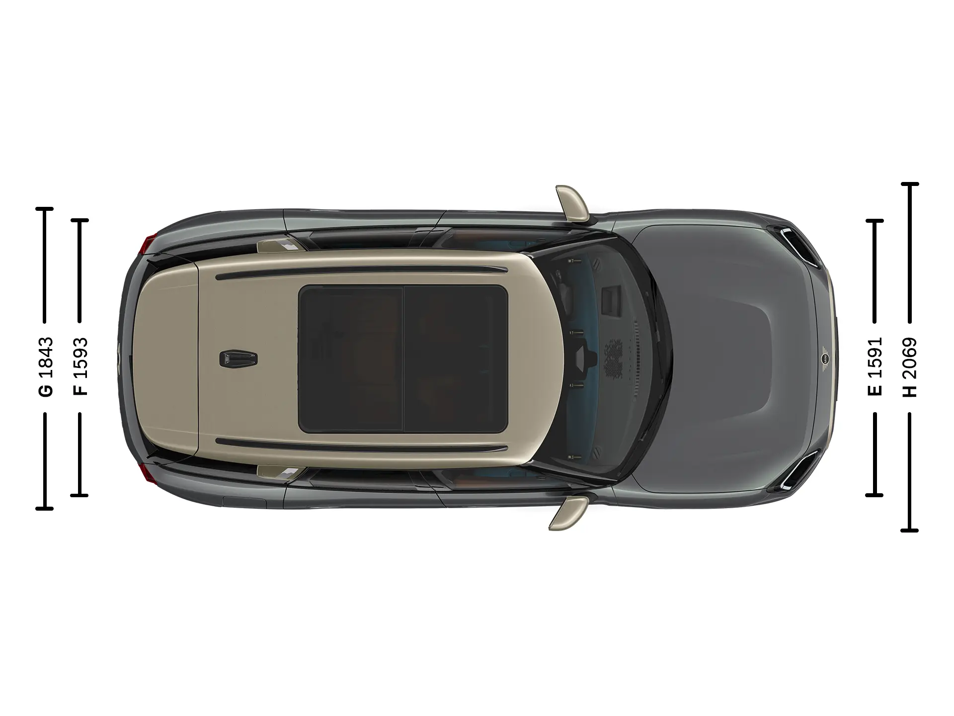 Напълно електрическо MINI Countryman размери нагоре