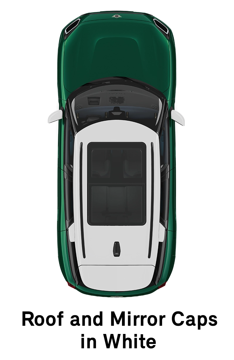  MINI - оборудване - favoured style покрив и огледала в бяло