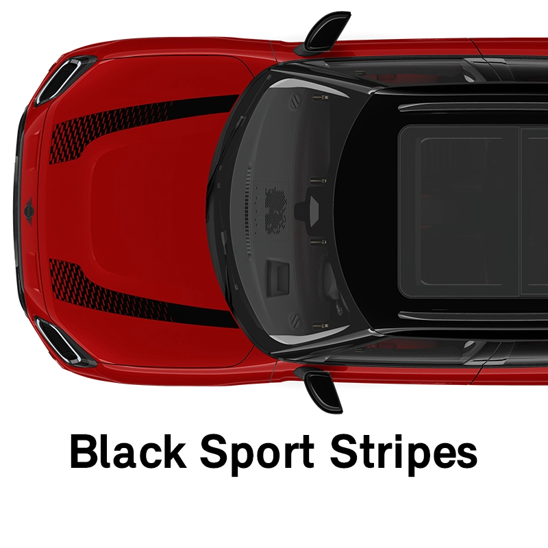  MINI - оборудване - jcw style черни спортни ивици