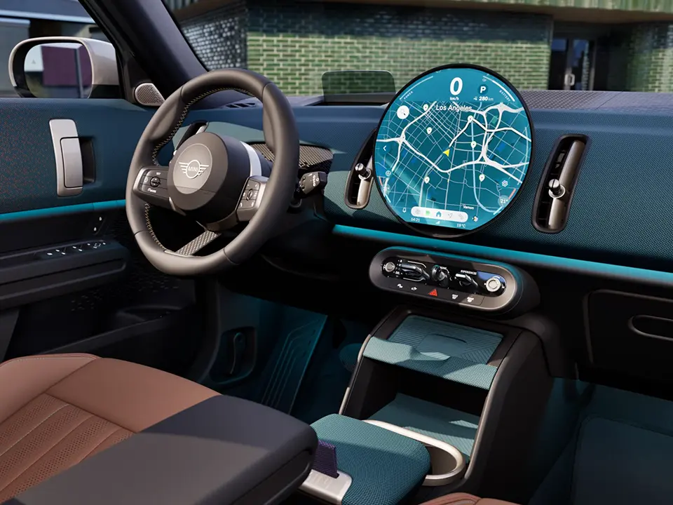 MINI Countryman – интериор – арматурно табло с OLED централен инструментален дисплей