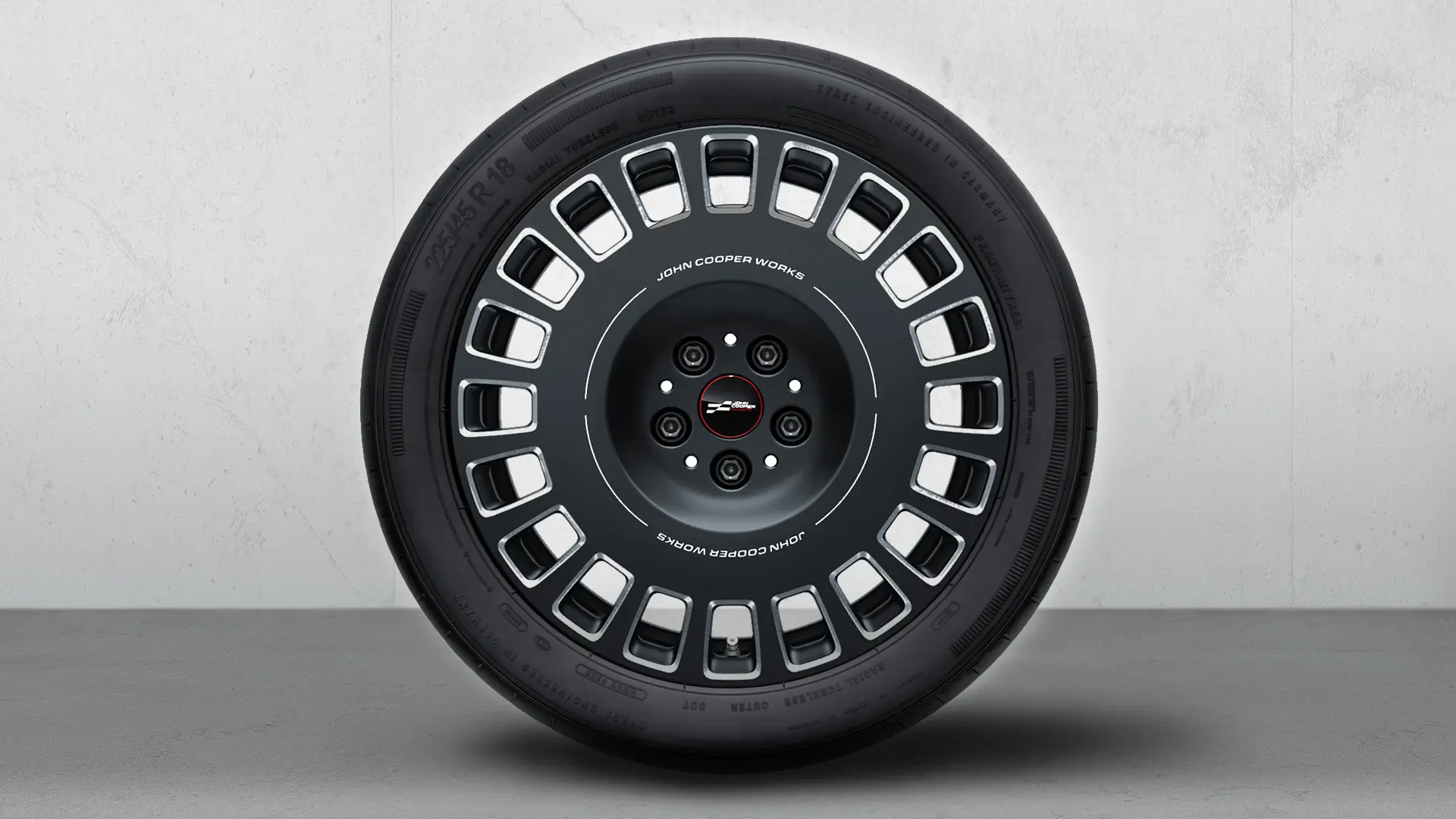 18" JCW алуминиеви джанти Rallye Spoke 992 Bicolor (Frozen Midnight Grey, polished),  комплект летни колела.