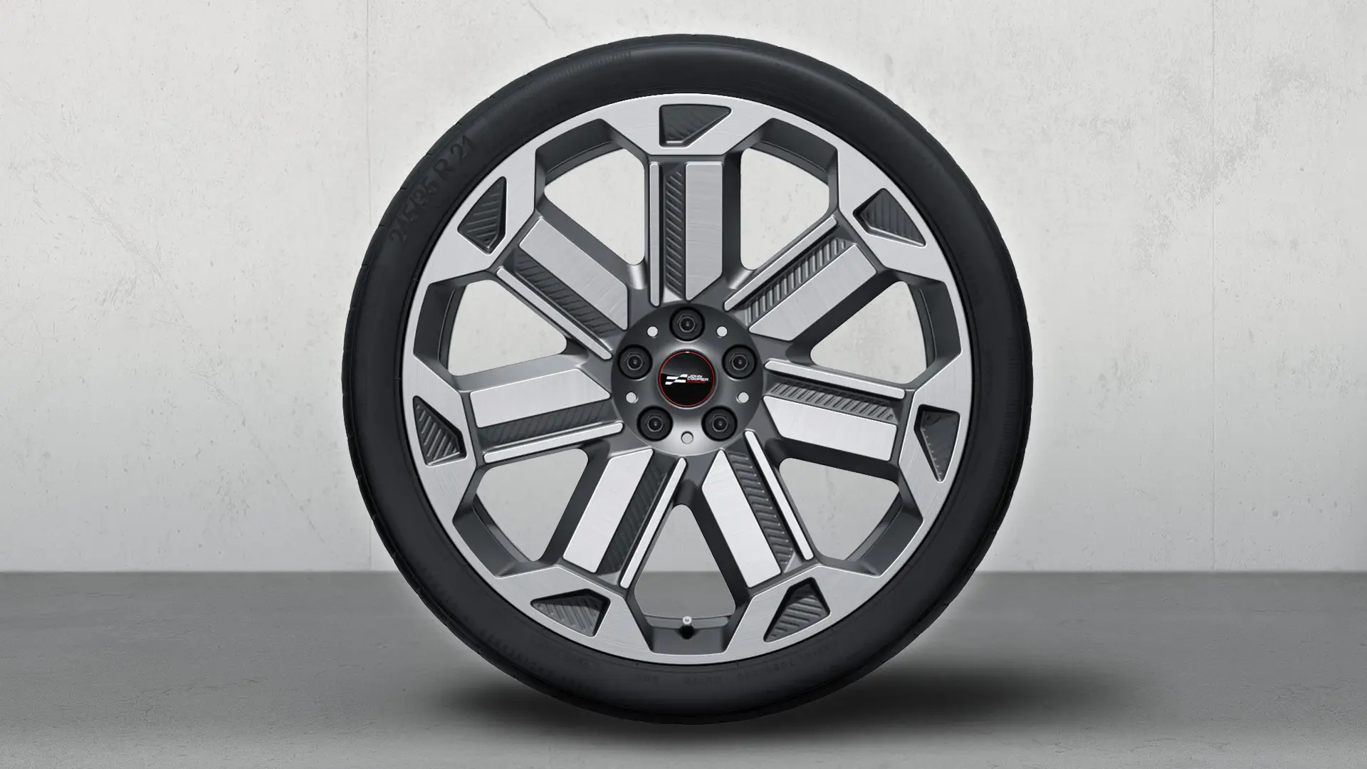 21" JCW алуминиеви джанти Rallye Spoke 950 Bicolor (Frozen Gunmetal Grey, bright polished), комплект летни колела
