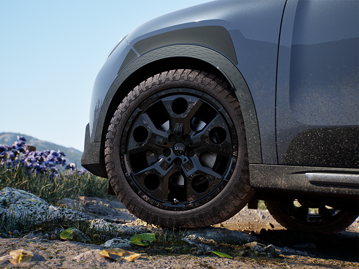 Изображение на колелата на MINI Countryman Untamed Edition.
