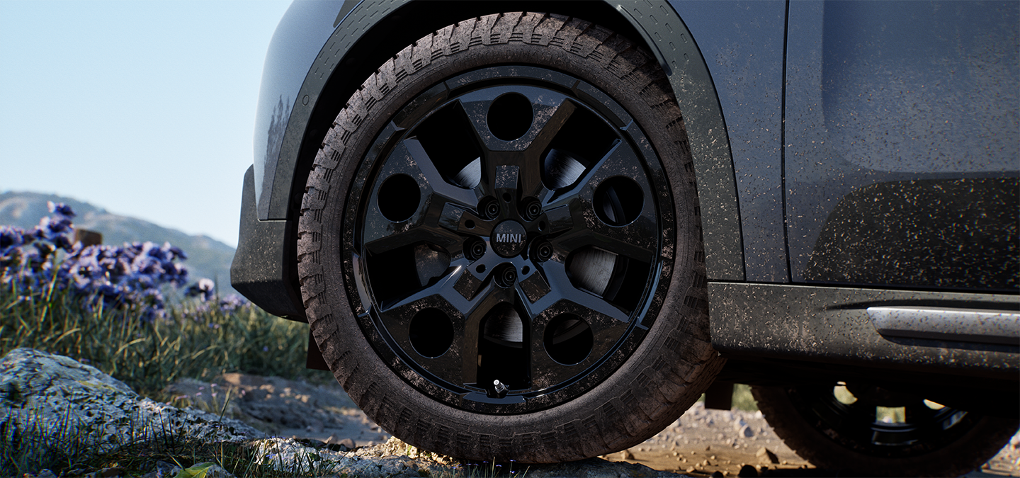 Изображение на колелата на MINI Countryman Untamed Edition.